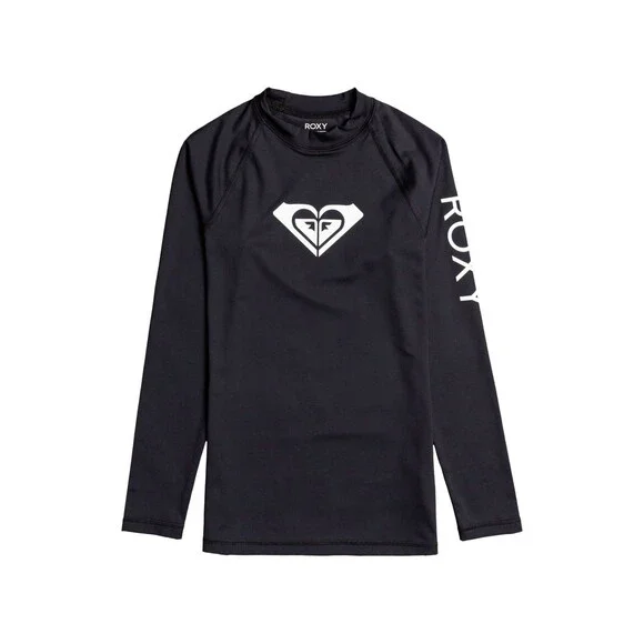Roxy Whole Hearted Rashguard Women's Medium Black Long Sleeve Swimwear DSGL371 - Picture 10 of 12